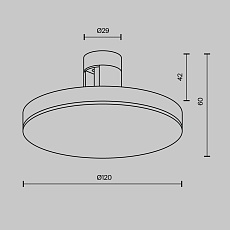 Трековый светодиодный светильник Maytoni Technical Flarity Plato TR152-1-7W3K-B 1