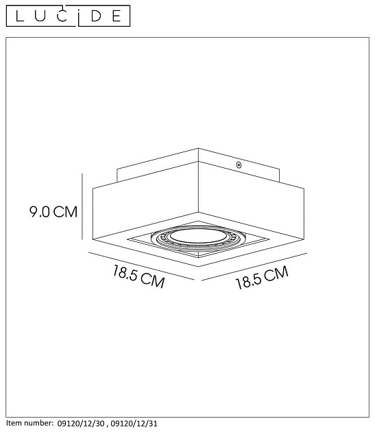 Потолочный светильник Lucide Zefix 09120/12/30 фото 3