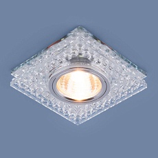 Встраиваемый светильник Elektrostandard 8391 MR16 CL/SL прозрачный/серебро a036609 1