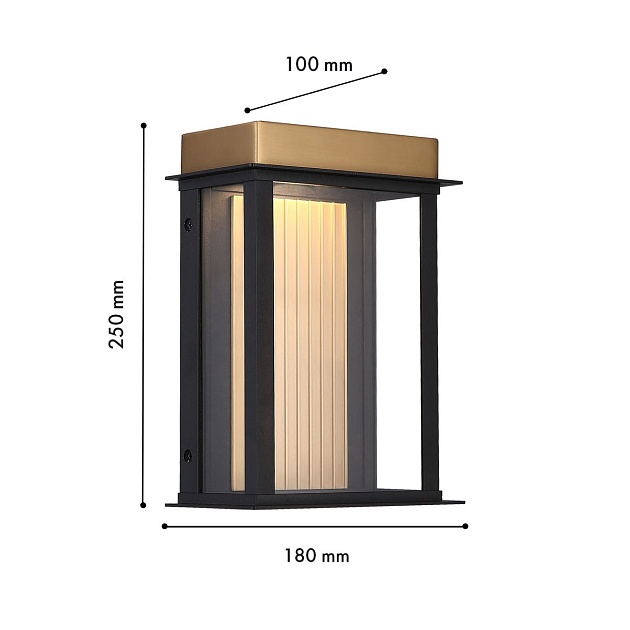 Уличный настенный светодиодный светильник Favourite Glow 4302-1W Фото № 2