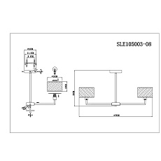 Потолочная люстра Evoluce Belge SLE105003-08 1