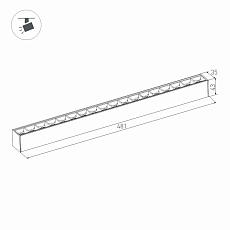 Трековый светодиодный светильник для магнитного шинопровода Arlight Mag-Laser-45-L480-18W Day4000 026940 2