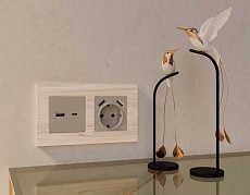 Лицевая панель розетки AMBRELLA VOLT AP3710 2