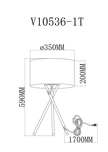 Лампа настольная Moderli Palma V11598-1T изображение 3 Лампа настольная Moderli Palma V11598-1T Фото № 3