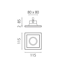 Комплект со светильником Lightstar Domino Quadro (214517+214503+214003) D51703GMOD 2