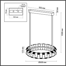 Подвесной светодиодный светильник Odeon Light Asturo 4993/45L 5