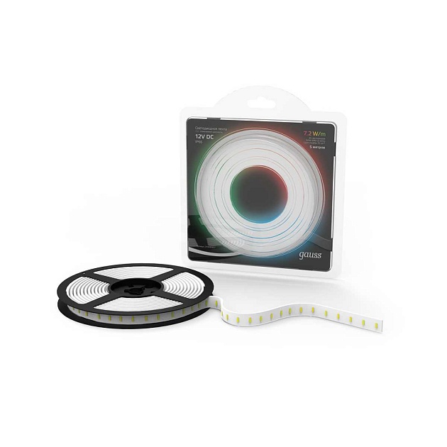 Светодиодная влагозащищенная лента Gauss 7,2W/m 30LED/m 5050SMD RGB 5M 311000407 Фото № 2