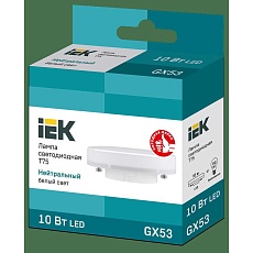 Лампа светодиодная IEK GX53 10W 4000K матовая LLE-T80-10-230-40-GX53 1