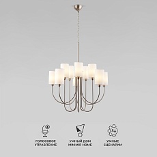 Подвесная люстра Eurosvet Abbey 60164/10 никель Smart 4