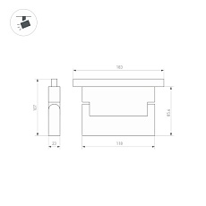 Трековый светодиодный светильник для магнитного шинопровода Arlight Mag-Orient-Flat-Fold-S195-6W Day4000 034658 1