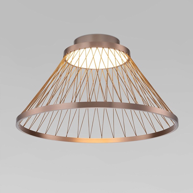 Потолочный светодиодный светильник Eurosvet Cesta 40019/1 LED коричневый Фото № 1