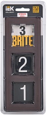 Рамка 3-постовая IEK Brite РУ-3-2-БрТБ темная бронза BR-M32-G-K45 1