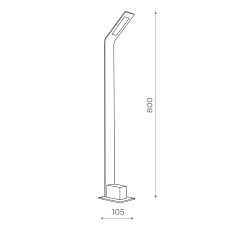 Уличный светодиодный светильник ST Luce Ansa SL094.445.01 3