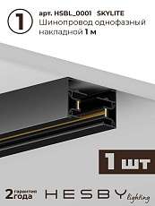 Накладная однофазная трековая система Hesby Lighting Skylite №3 со светильниками HSBL_kompl_S003_NI1B3K 4