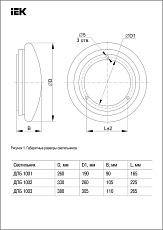 Настенно-потолочный светодиодный светильник IEK ДПБ LDPB0-1001-12-4000-K01 1