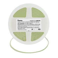 Светодиодная лента Feron 7W/m 400LED/m COB синий 5М LS630 48953 2