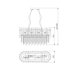 Подвесная люстра Bogates Piano 340/4 1