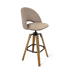 Барный стул Sheffilton SHT-ST34-1/S93 латте/браш.коричневый/чёрный муар 9560366601