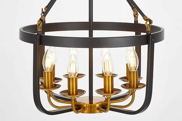 Подвесная люстра Lumina Deco Berling LDP 8024-8 BK+MD Фото № 3