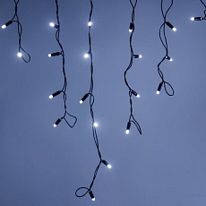 Уличная светодиодная гирлянда Ardecoled бахрома ARD-Edge-Classic-2400x600-Black-88LED-Milk-Flash White 034125 1