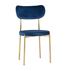 Кухонный стул Stool Group Барбара велюр синий золотые ножки DC-09040A HLR-64