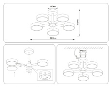 Потолочная светодиодная люстра Ambrella light Comfort LineTech FL4826 3