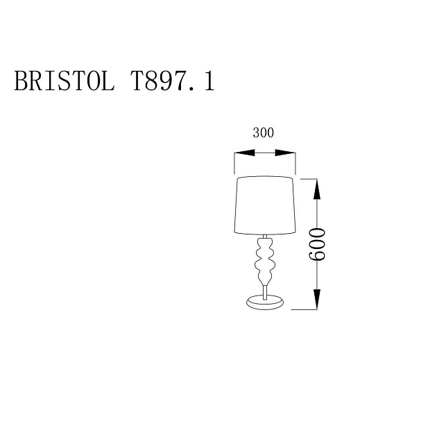 Настольная лампа Lucia Tucci Bristol T897.1 изображение 2 Настольная лампа Lucia Tucci Bristol T897.1 Фото № 2