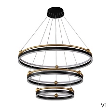 Подвесная светодиодная люстра Crystal Lux FERNANDO SP158W LED BLACK/GOLD 4