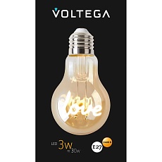 Лампа светодиодная филаментная Voltega 271 E27 3W 2400K желтая 8580 1