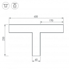 Коннектор T-образный Arlight SL-Line-6070 030142 1