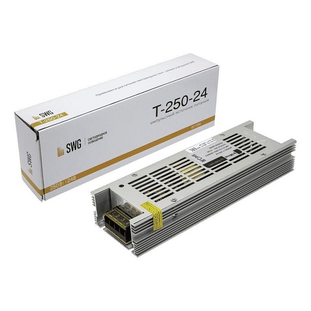 Блок питания SWG 24V 250W IP20 10,4A T-250-24 001035 Фото № 1