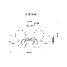 Потолочная люстра MyFar Fisher MR1741-6C 1