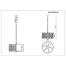 Подвесная люстра Evoluce Giano SLE103403-05 1