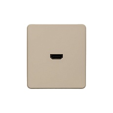 Розетка ROUND HDMI с/у шелк KRANZ KR-78-0730-7