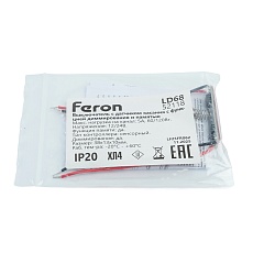Выключатель с датчиком касания с функцией диммирования и памятью Feron 12/24в 60/120вт LD68 52118 1