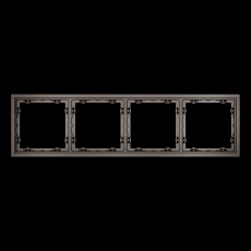 Рамка пластиковая S70 на 4 пост, (капучино) Voltum VLS100414