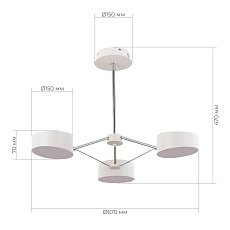 Потолочная светодиодная люстра Evoluce Valle SLE6005-502-03 3