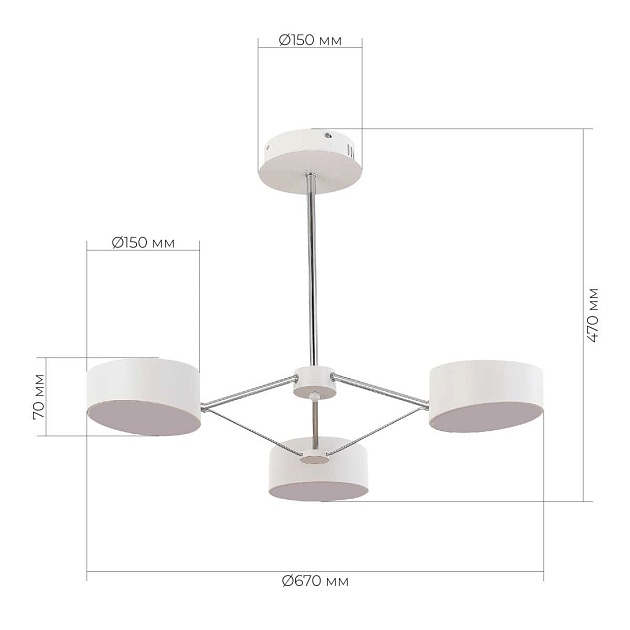 Потолочная светодиодная люстра Evoluce Valle SLE6005-502-03 Фото № 4