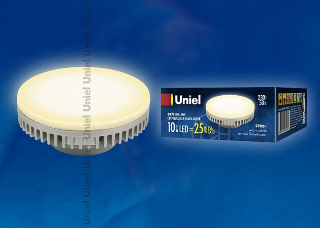 Лампа светодиодная Uniel GX70 10W 2700K матовая Led-GX70-10W/WW/GX70 07165 Фото № 2
