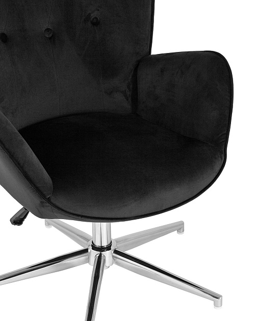 Поворотное кресло Stool Group Филадельфия регулируемое велюр черный FUCHS HLR-80 Фото № 7