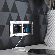 Рамка на 2 поста Werkel Diamant зеркальный W0021220 4690389158827 1