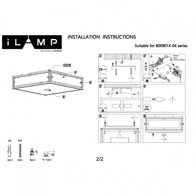 Потолочный светильник iLamp Dice 901X-4 CR Фото № 4