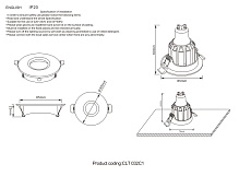 Встраиваемый светильник Crystal Lux CLT 032C1 BL 1