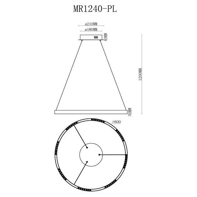 Подвесной светодиодный светильник MyFar Lucas MR1240-PL Фото № 2