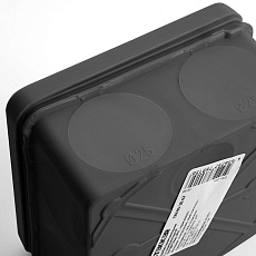 Коробка разветвительная 2х компонентная HF EBX40-38-67 100*100*50мм,8 вводов,IP67,черная(GE42455-05) 49654 3