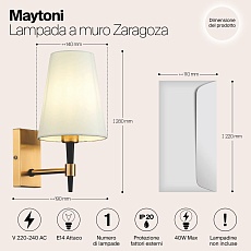 Бра Maytoni Zaragoza H001WL-01BS 1