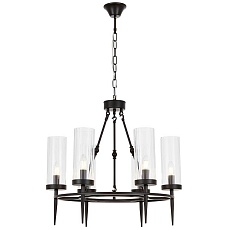 Подвесная люстра Lumina Deco Moratti LDP 8022-6 BK+PR 3