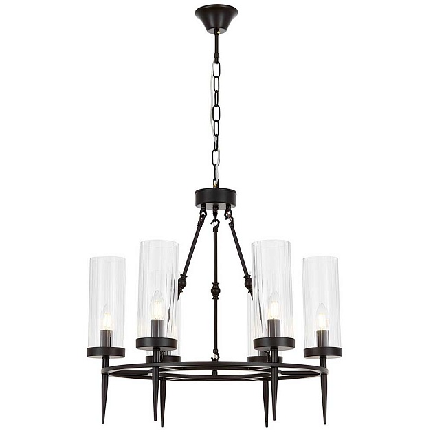 Подвесная люстра Lumina Deco Moratti LDP 8022-6 BK+PR Фото № 4