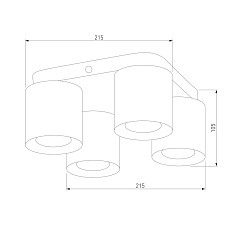 Потолочная люстра TK Lighting 3412 Vico Black 1