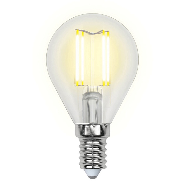 Лампа светодиодная филаментная Uniel E14 6W 4000K прозрачная LED-G45-6W/NW/E14/CL GLA01TR UL-00002207 фото 